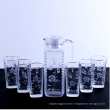 Beverage Glass Set Includes 26-oz Pitcher and 6 8-oz Glasses